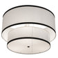 Meyda Lighting Cilindro 37" 3-Light 2-Tier Oil Rubbed Bronze Pendant Light With White Textrene & Statuario Idalight Shade Glass
