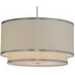 Meyda Lighting Cilindro 37" 6-Light 2-Tier Nickel Powder Coat Pendant Light With White Eggshell Textrene Shade