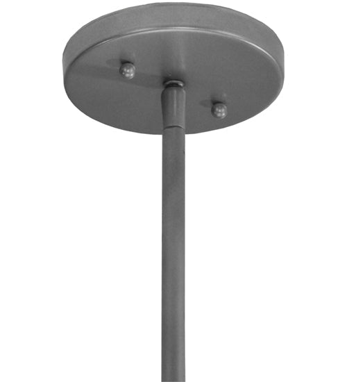 Meyda Lighting Cilindro 37" 6-Light 2-Tier Nickel Powder Coat Pendant Light With White Eggshell Textrene Shade