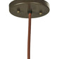 Meyda Lighting Cilindro 37" 8-Light Timeless Bronze Pendant Light With Burlap Textrene Shade