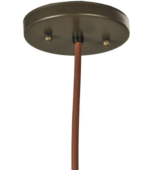 Meyda Lighting Cilindro 37" 8-Light Timeless Bronze Pendant Light With Burlap Textrene Shade