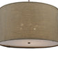 Meyda Lighting Cilindro 37" 8-Light Timeless Bronze Pendant Light With Burlap Textrene Shade
