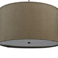 Meyda Lighting Cilindro 37" 8-Light Timeless Bronze Pendant Light With Burlap Textrene Shade