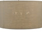 Meyda Lighting Cilindro 37" 8-Light Timeless Bronze Pendant Light With Burlap Textrene Shade