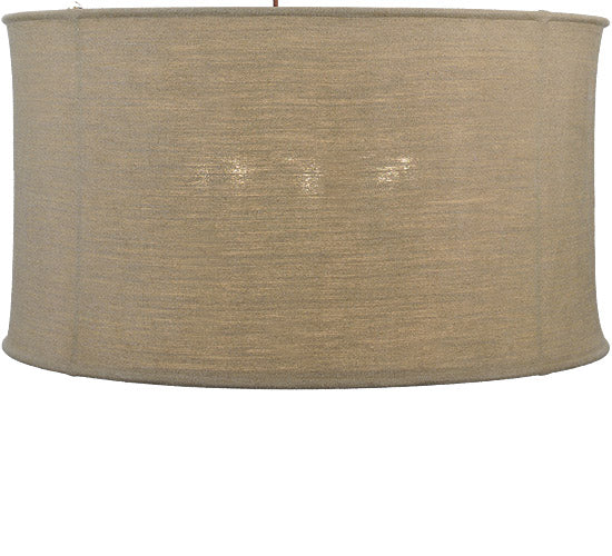 Meyda Lighting Cilindro 37" 8-Light Timeless Bronze Pendant Light With Burlap Textrene Shade