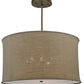 Meyda Lighting Cilindro 37" 8-Light Timeless Bronze Pendant Light With Burlap Textrene Shade