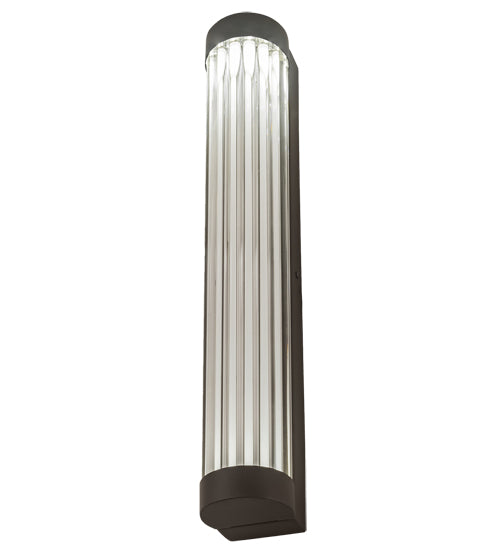 Meyda Lighting Cilindro 4" 2-Light Oil Rubbed Bronze Pipette Wall Sconce With Clear Shade Glass