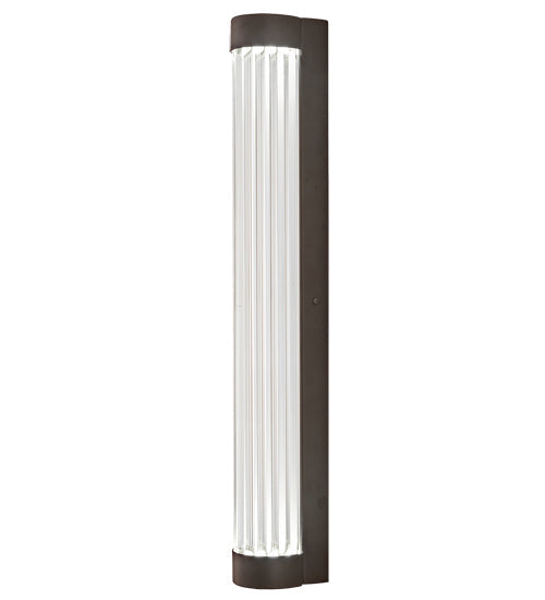 Meyda Lighting Cilindro 4" 2-Light Oil Rubbed Bronze Pipette Wall Sconce With Clear Shade Glass