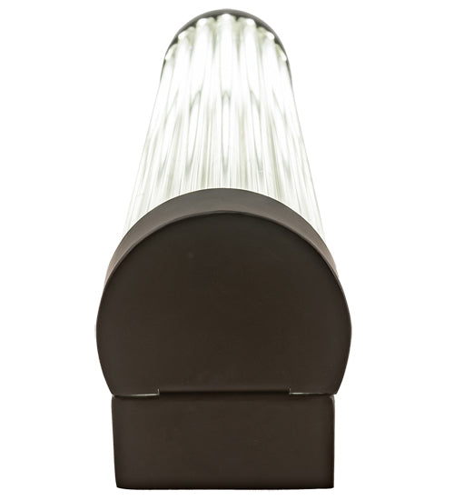 Meyda Lighting Cilindro 4" 2-Light Oil Rubbed Bronze Pipette Wall Sconce With Clear Shade Glass