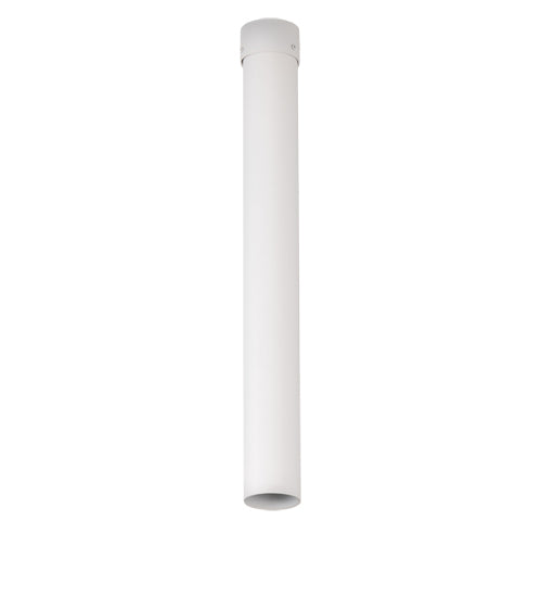 Meyda Lighting Cilindro 4" LED Matte White Flush Mount Light With White Shade