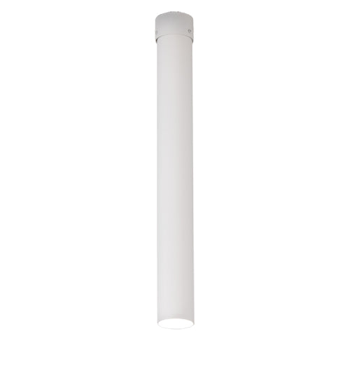 Meyda Lighting Cilindro 4" LED Matte White Flush Mount Light With White Shade
