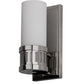 Meyda Lighting Cilindro 4" Polished Nickel Chisolm Wall Sconce With Statuario Idalight Shade Glass