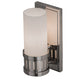 Meyda Lighting Cilindro 4" Polished Nickel Chisolm Wall Sconce With Statuario Idalight Shade Glass