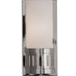 Meyda Lighting Cilindro 4" Polished Nickel Chisolm Wall Sconce With Statuario Idalight Shade Glass