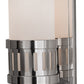 Meyda Lighting Cilindro 4" Polished Nickel Chisolm Wall Sconce With Statuario Idalight Shade Glass