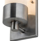 Meyda Lighting Cilindro 4" Stainless Steel Wall Sconce With White Shade Glass