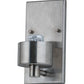 Meyda Lighting Cilindro 4" Stainless Steel Wall Sconce With White Shade Glass
