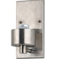Meyda Lighting Cilindro 4" Stainless Steel Wall Sconce With White Shade Glass