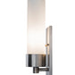 Meyda Lighting Cilindro 4" Stainless Steel Wall Sconce With White Shade Glass