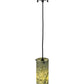 Meyda Lighting Cilindro 4" Textured Black Mini Pendant Light With Green Jadestone Shade