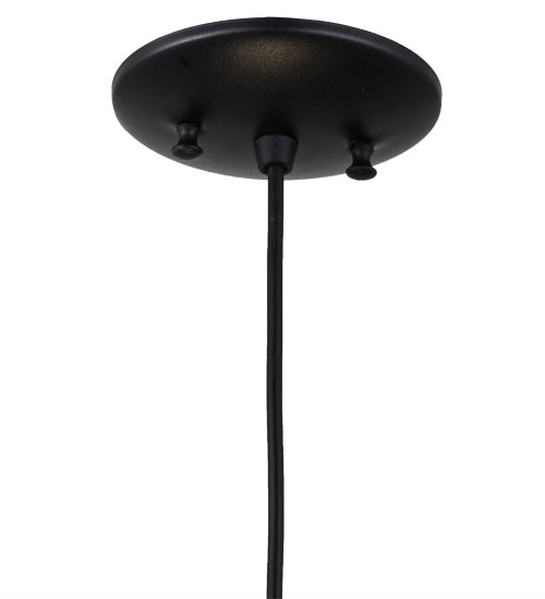 Meyda Lighting Cilindro 4" Textured Black Mini Pendant Light With Green Jadestone Shade