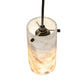 Meyda Lighting Cilindro 4" Textured Black Mini Pendant Light With White Jadestone Shade