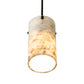 Meyda Lighting Cilindro 4" Textured Black Mini Pendant Light With White Jadestone Shade