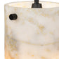 Meyda Lighting Cilindro 4" Textured Black Mini Pendant Light With White Jadestone Shade