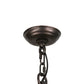 Meyda Lighting Cilindro 40" 12-Light Mahogany Bronze Golpe Pendant Light With Ivory Faux Candlelight