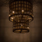 Meyda Lighting Cilindro 40" 12-Light Old Gold Golpe Flush Mount Light