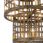 Meyda Lighting Cilindro 40" 12-Light Old Gold Golpe Flush Mount Light