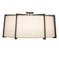 Meyda Lighting Cilindro 40" 12-Light Timeless Bronze Structure Semi-flush Mount Light With Off-White On Styrene Shade