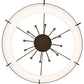 Meyda Lighting Cilindro 40" 12-Light Timeless Bronze Structure Semi-flush Mount Light With Off-White On Styrene Shade