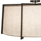 Meyda Lighting Cilindro 40" 12-Light Timeless Bronze Structure Semi-flush Mount Light With Off-White On Styrene Shade
