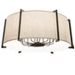 Meyda Lighting Cilindro 40" 12-Light Timeless Bronze Structure Semi-flush Mount Light With Off-White On Styrene Shade