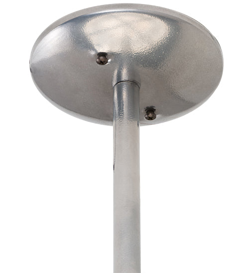 Meyda Lighting Cilindro 40" 4-Light Extreme Chrome Rotunda Pendant Light With White Textrene Shade