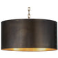 Meyda Lighting Cilindro 42" 12-Light Craftsman Brown & Brushed Brass Campbell Pendant Light