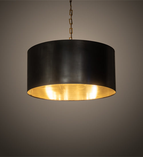Meyda Lighting Cilindro 42" 12-Light Craftsman Brown & Oil Rubbed Bronze Campbell Pendant Light