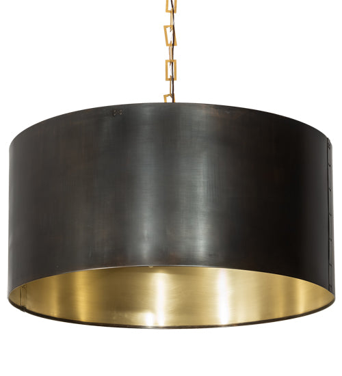 Meyda Lighting Cilindro 42" 12-Light Craftsman Brown & Oil Rubbed Bronze Campbell Pendant Light