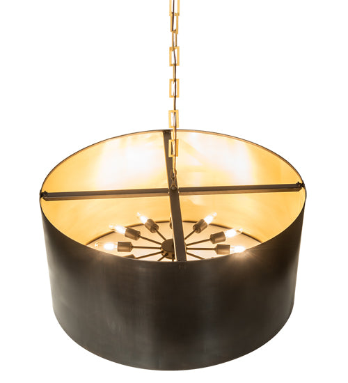 Meyda Lighting Cilindro 42" 12-Light Craftsman Brown & Oil Rubbed Bronze Campbell Pendant Light
