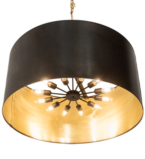 Meyda Lighting Cilindro 42" 12-Light Craftsman Brown & Oil Rubbed Bronze Campbell Pendant Light