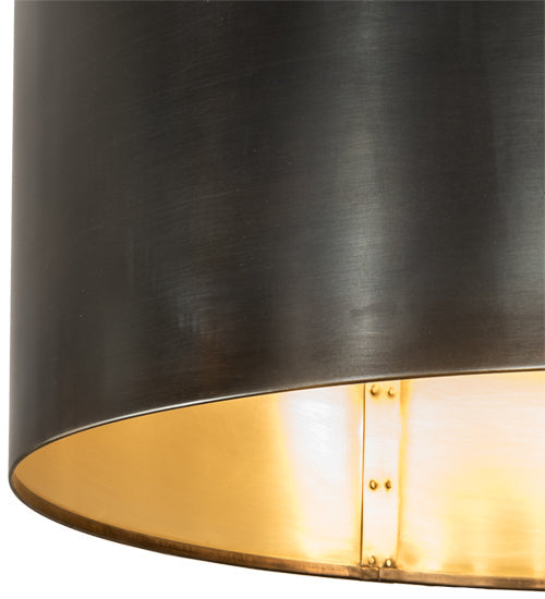 Meyda Lighting Cilindro 42" 12-Light Craftsman Brown & Oil Rubbed Bronze Campbell Pendant Light