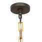 Meyda Lighting Cilindro 42" 12-Light Craftsman Brown & Oil Rubbed Bronze Campbell Pendant Light