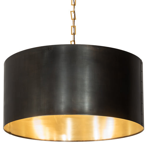 Meyda Lighting Cilindro 42" 12-Light Craftsman Brown & Oil Rubbed Bronze Campbell Pendant Light