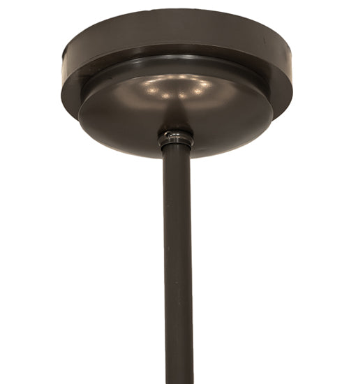 Meyda Lighting Cilindro 42" 12-Light Timeless Bronze Structure Pendant Light With Off White Shade