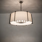 Meyda Lighting Cilindro 42" 12-Light Timeless Bronze Structure Pendant Light With Off White Shade