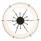 Meyda Lighting Cilindro 42" 12-Light Timeless Bronze Structure Pendant Light With Off White Shade