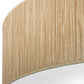 Meyda Lighting Cilindro 42" 4-Light Brushed Aluminum Pendant Light With Beige Textrene & White Shade