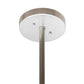 Meyda Lighting Cilindro 42" 4-Light Brushed Aluminum Pendant Light With Beige Textrene & White Shade