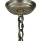 Meyda Lighting Cilindro 42" 4-Light Nickel Hoops Pendant Light With White Statuario Idalight Shade